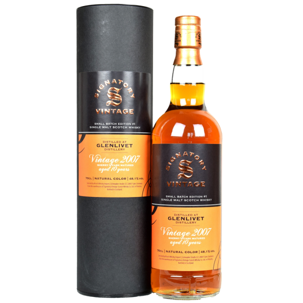 Glenlivet 10 Jahre 2007 2018 Sherry Casks Small Batch Edition #1 Signatory 48,1% 0,7l