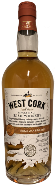 West Cork Rum Cask Finish Irish Single Malt 43% 0,7l