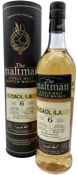 Caol Ila 6 Jahre 2014 2020 Bourbon Cask #19891 The Maltman 56,2% 0,7l
