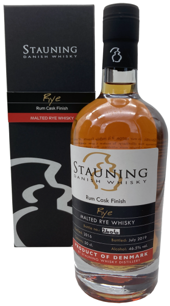 Stauning 2016 2019 Rye Rum Cask Finish Danish Whisky 46,5% 0,5l