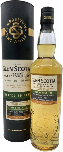 Glen Scotia 7 Jahre 2012 2020 First fill Bourbon #715 for Kirsch Whisky 56,8% 0,7l
