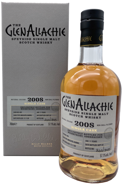 GlenAllachie 11 Jahre 2008 2020 Moscatel Barrel #409 Bottled for Whiskyhort 57,1% 0,7l