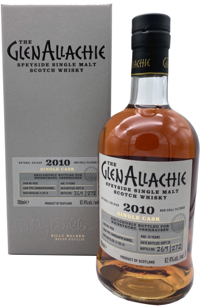 GlenAllachie 10 Jahre 2010 2020 Chinquapin Barrel #4559 Bottled for Whiskyhort 62,4% 0,7l
