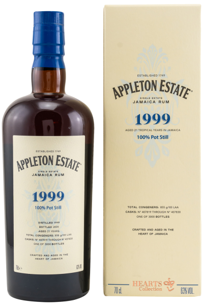 Appleton Estate 21 Jahre 1999 2020 Hearts Collection Rum 63% 0,7l