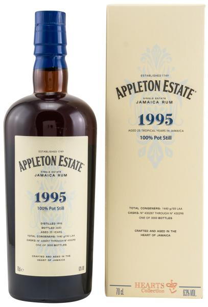 Appleton Estate 25 Jahre 1995 2020 Hearts Collection Rum 63% 0,7l