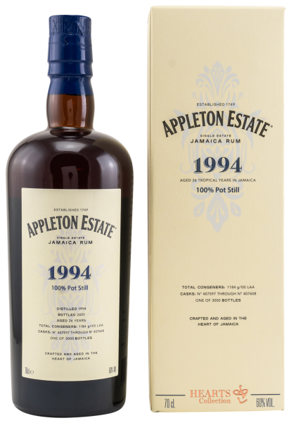 Appleton Estate 26 Jahre 1994 2020 Hearts Collection Rum 60% 0,7l