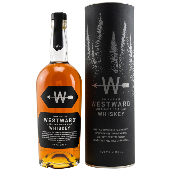 Westward American Single Malt Whiskey 45% 0,7l mit Geschenkverpackung