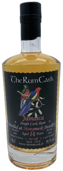 Jamaica 16 Jahre 2003 2020 Monymusk Distillery Single Cask Rum TheRumCask 59,5% 0,5l