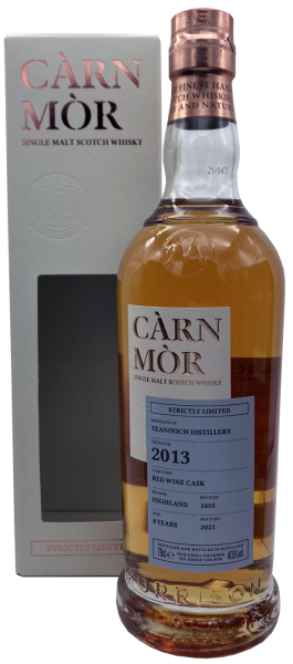 Teaninich 8 Jahre 2013 2021 Red Wine Cask Càrn Mòr Strictly Limited Edition Morrison & MacKay 47,5% 0,7l
