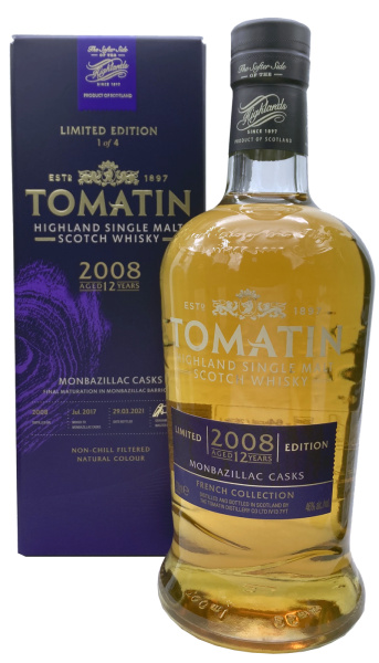 Tomatin 12 Jahre 2008 2021 Monbazillac Casks French Collection 46% 0,7l