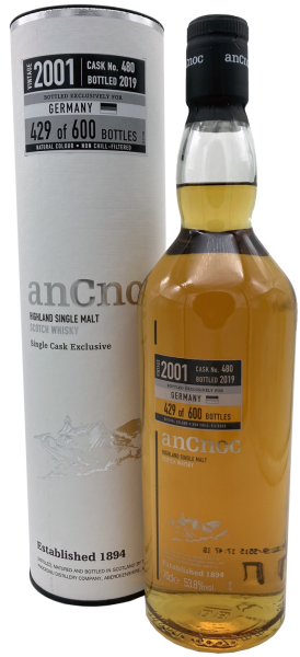 anCnoc 2001 2019 Single Cask for Germany #480 53.8% 0,7l
