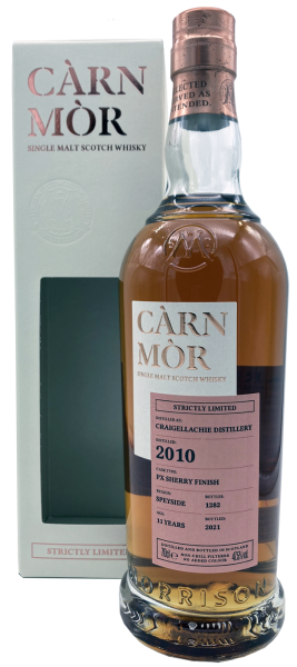 Craigellachie 11 Jahre 2010 2021 PX Sherry Finish Càrn Mòr Strictly Limited Edition Morrison & MacKay 47,5% 0,7l