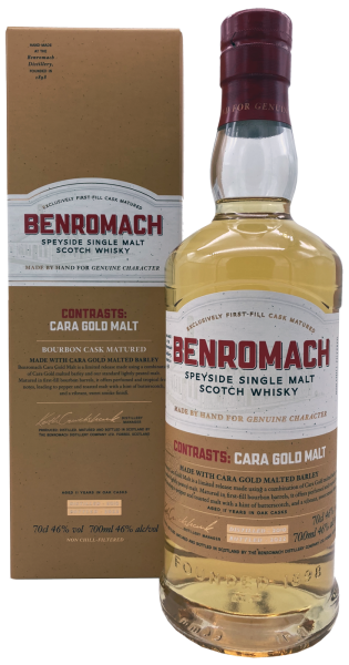 Benromach 2010 2022 Contrasts: Cara Gold Malt Bourbon Cask Matured Speyside Single Malt 46% 0,7l