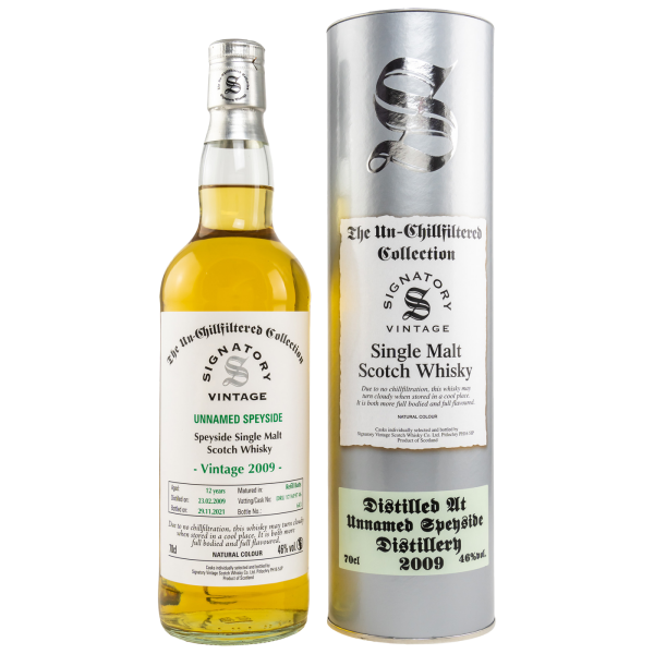 Unnamed Speyside 12 Jahre 2009 2021 Refill Butts #DRU17/A197#6 Signatory 46% 0,7l
