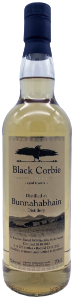 Bunnahabhain 8 Jahre Bourbon Barrel #909 Black Corbie 52,6% 0,7l