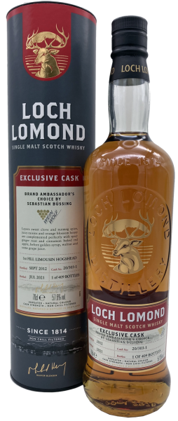 Loch Lomond Exclusive Cask 2012 2021 1st Fill Limousin Hogshead #20/303-1 57,6% 0,7l