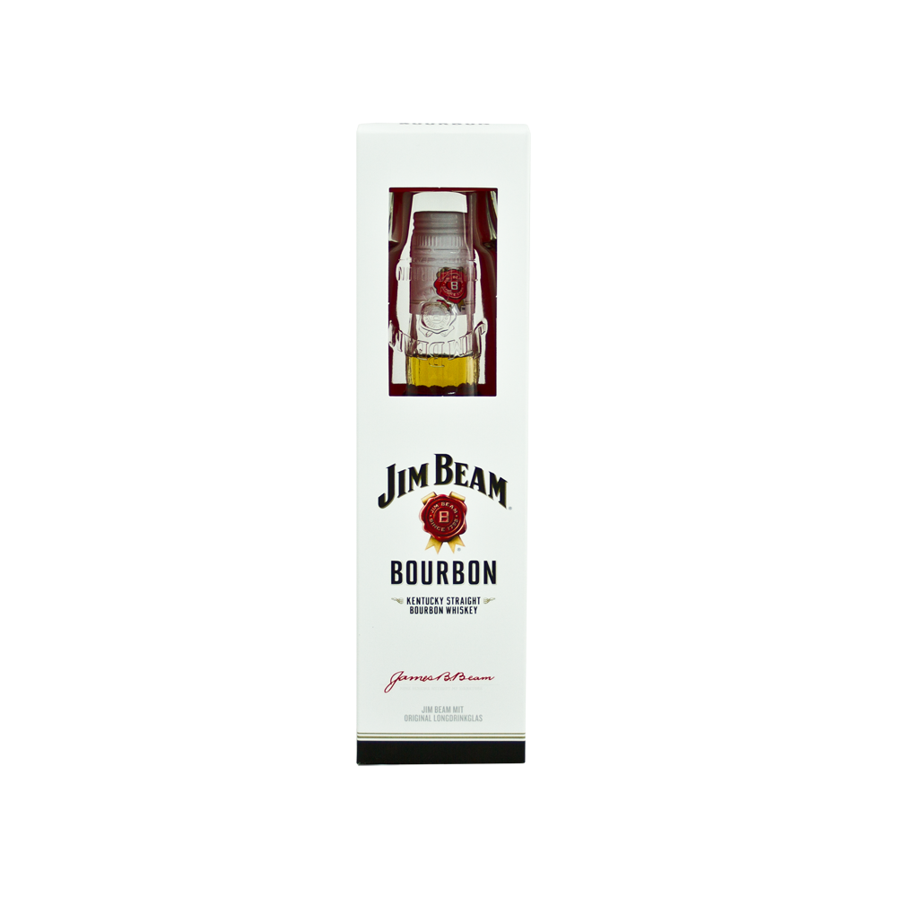 Jim Beam Jim Beam Whiskey 40% 0,7l 2 Tumbler Gläser  im Präsentkarton 